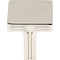 Jeffrey Alexander 1-1/8" Overall Length Polished Nickel Square Anwick Cabinet Knob 867L-NI - alternate 3